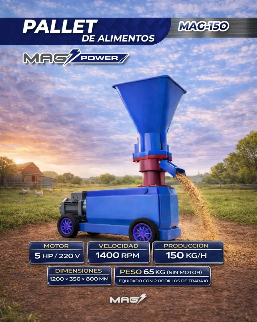 PELLETIZADORA DE ALIMENTOS 5HP 150KG